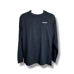 Patagonia Black Logo Responsibili-Tee Long Sleeve Shirt XL